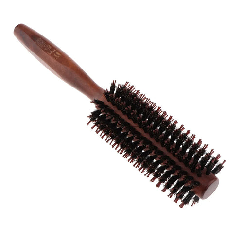 Professional wooden round blow dry brush