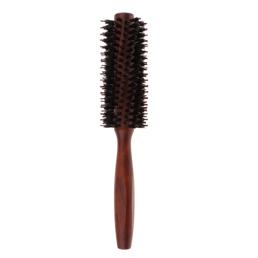Professional wooden round blow dry brush